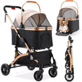 2-in-1 Foldable Pet Stroller & Transport Box - 360° Wheels, Up to 40kg, for Dogs & Cats from MotivePets for pet comfort, care and everyday use