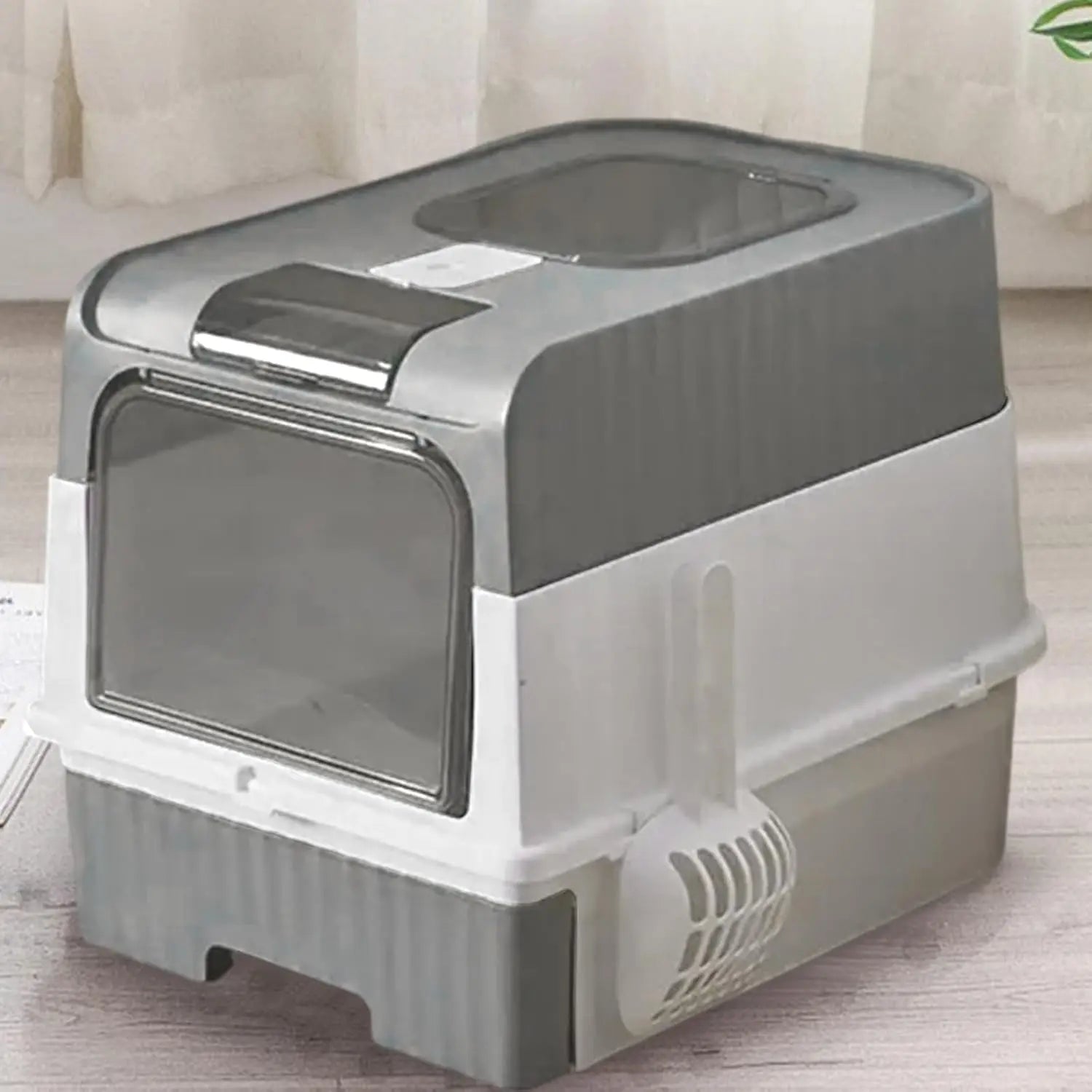 Enclosed Cat Litter Box - XL with Removable Tray & Bag Holder from MotivePets for pet comfort, care and everyday use