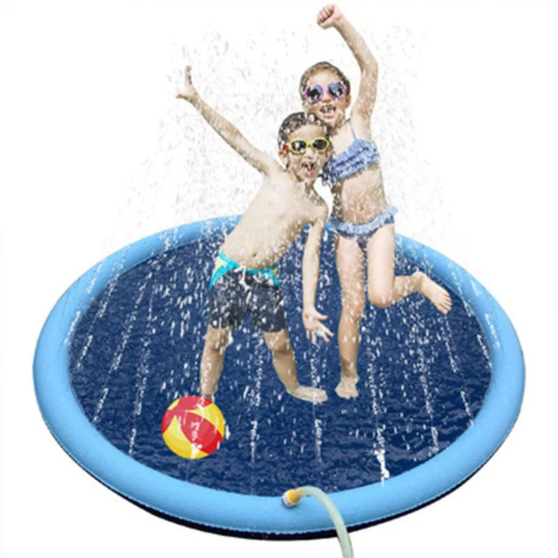 Inflatable Pet Splash Pad & Sprinkler Mat - Outdoor Cooling Pool for Dogs, 3 Sizes from MotivePets for pet comfort, care and everyday use