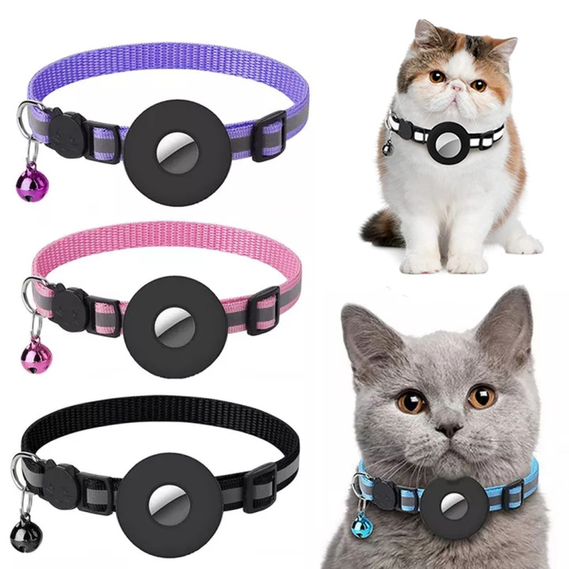 Reflective AirTag Holder Nylon Collar from MotivePets for pet comfort, care and everyday use