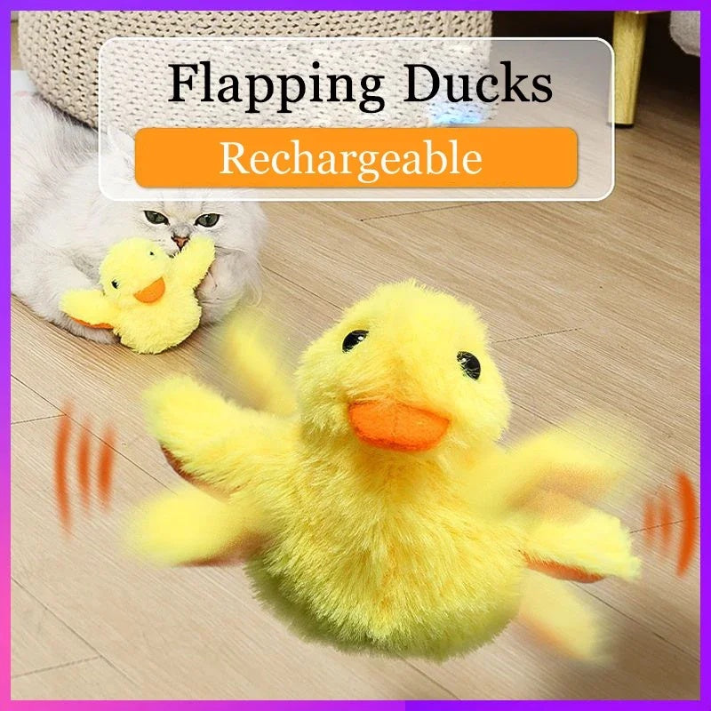 Interactive Rechargeable Flapping Duck Cat Toy from MotivePets for pet comfort, care and everyday use