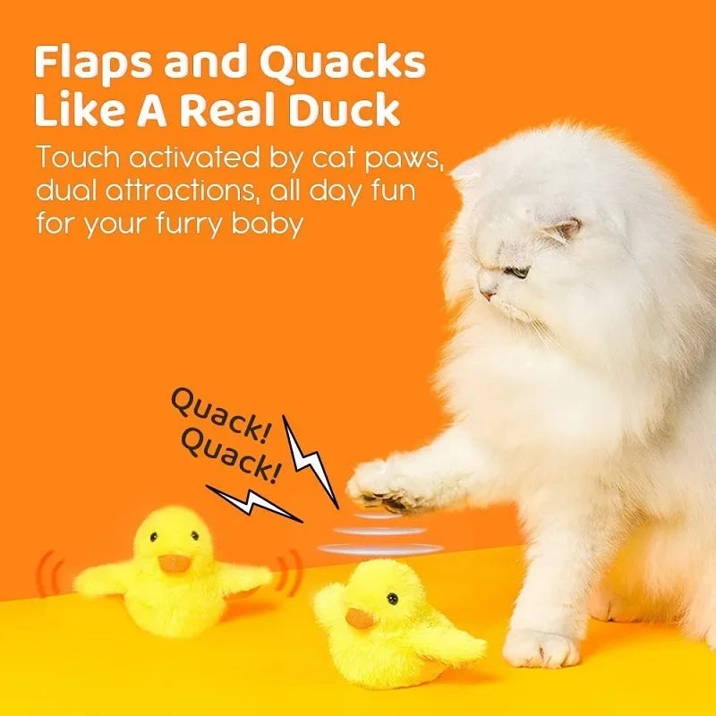 Interactive Rechargeable Flapping Duck Cat Toy from MotivePets for pet comfort, care and everyday use