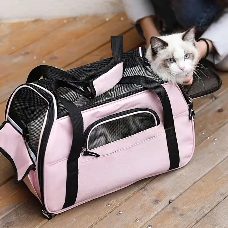 Portable Cat Carrier - Soft-Sided, Breathable Travel Bag for Cats & Small Dogs from MotivePets for pet comfort, care and everyday use