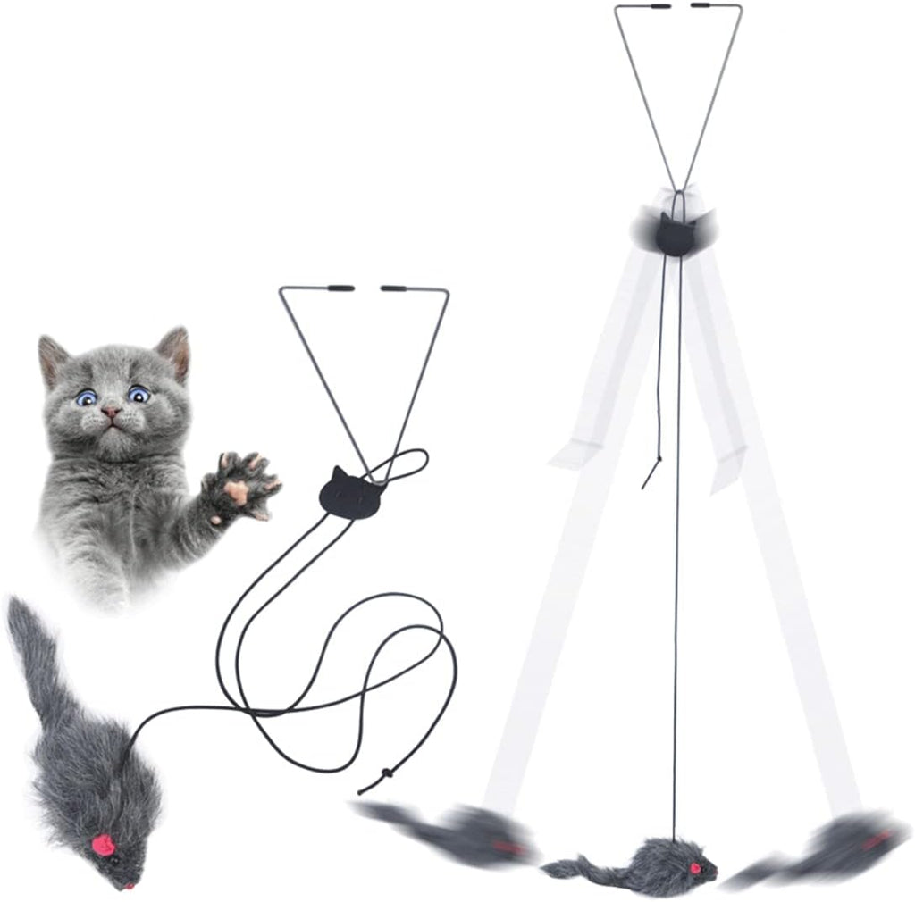 Hanging Interactive Cat Feather Toy from MotivePets for pet comfort, care and everyday use