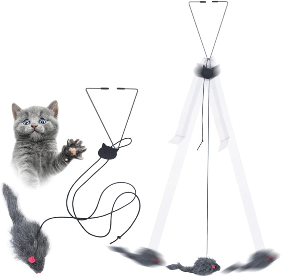 Hanging Interactive Cat Feather Toy from MotivePets for pet comfort, care and everyday use