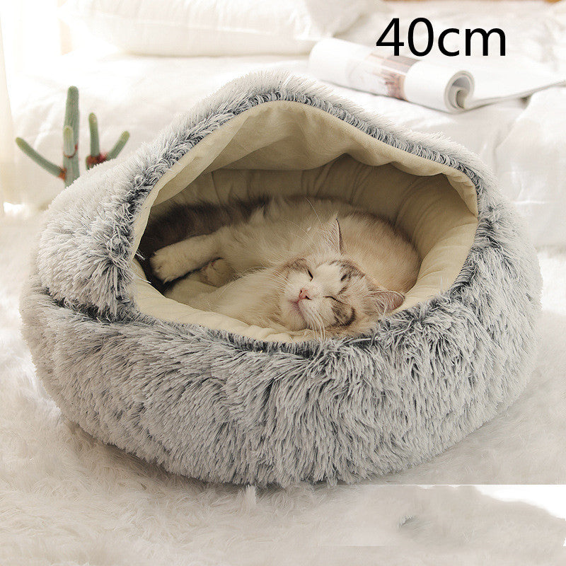 2-in-1 Ultra-Plush Round Cave Bed from MotivePets for pet comfort, care and everyday use