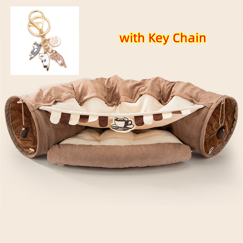 Collapsible Durable Washable Cat Tunnel Bed from MotivePets for pet comfort, care and everyday use