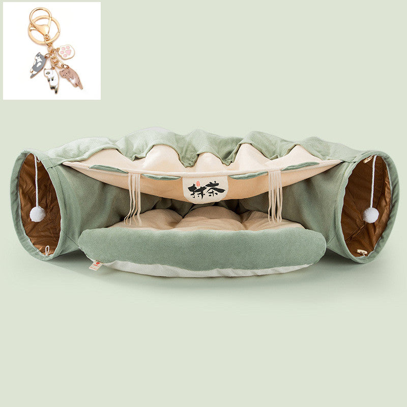 Collapsible Durable Washable Cat Tunnel Bed from MotivePets for pet comfort, care and everyday use