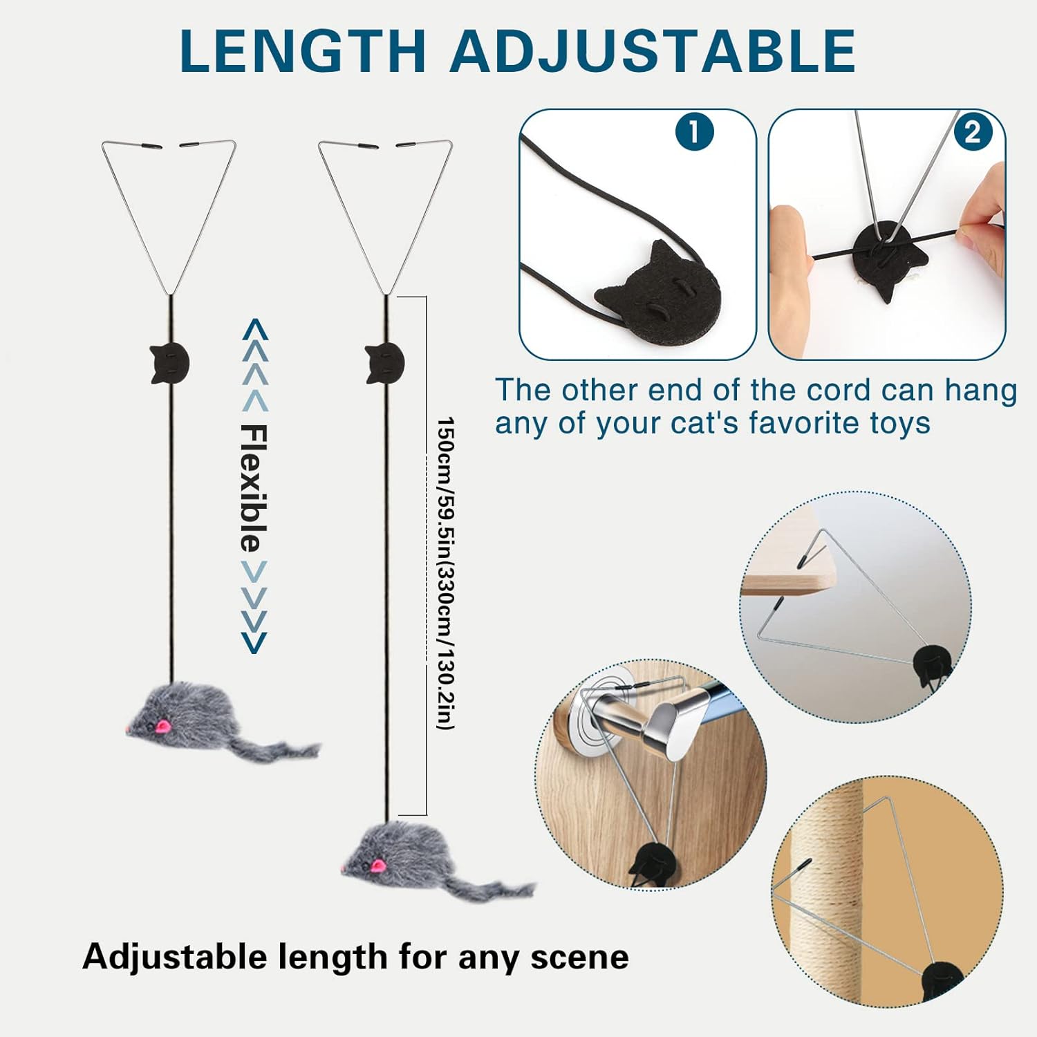 Hanging Interactive Cat Feather Toy from MotivePets for pet comfort, care and everyday use