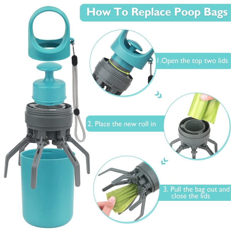 Portable Eight-Claw Pooper Scooper from MotivePets for pet comfort, care and everyday use