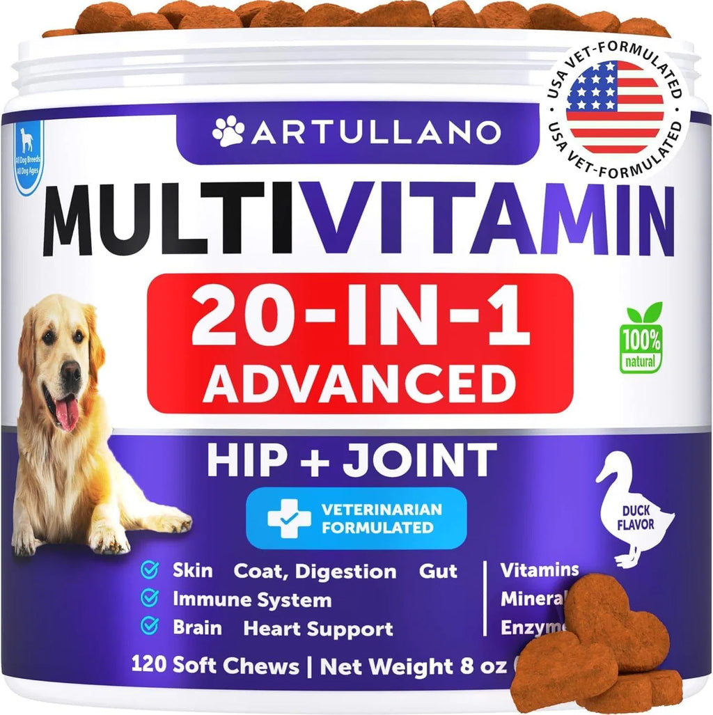 Artullano 20-in-1 Advanced Multivitamin from MotivePets for pet comfort, care and everyday use