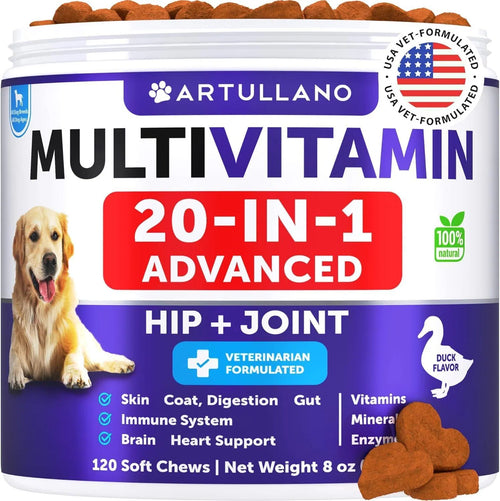 Artullano 20-in-1 Advanced Multivitamin from MotivePets for pet comfort, care and everyday use