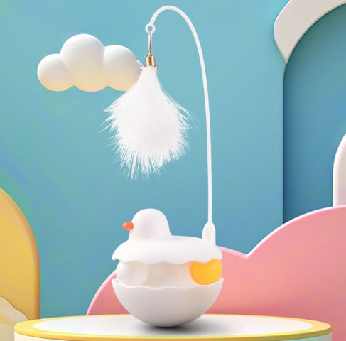 Egg-Shaped Tumbler Feather Toy from MotivePets for pet comfort, care and everyday use