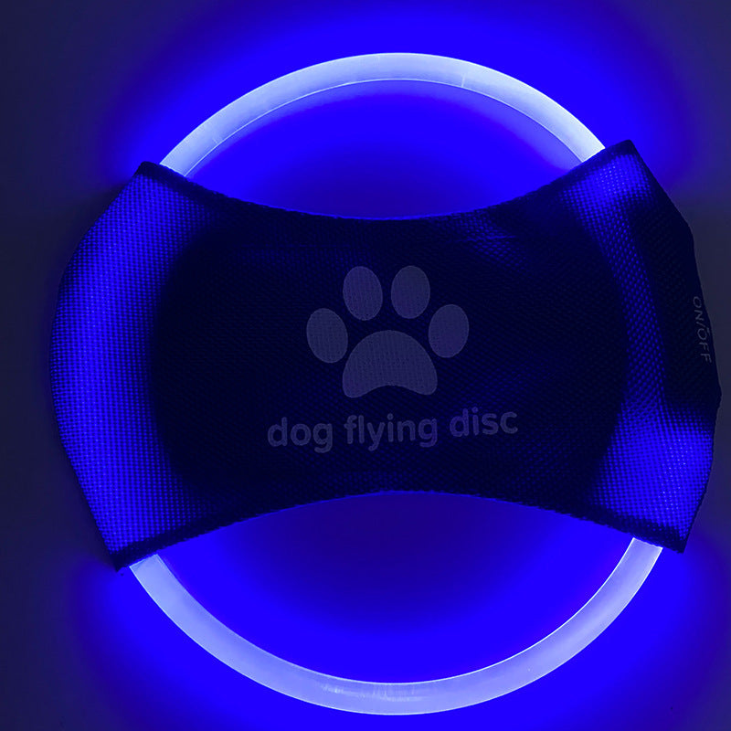 LED Flying Disc for Dogs - Glowing Natural Rubber Frisbee, USB Rechargeable from MotivePets for pet comfort, care and everyday use