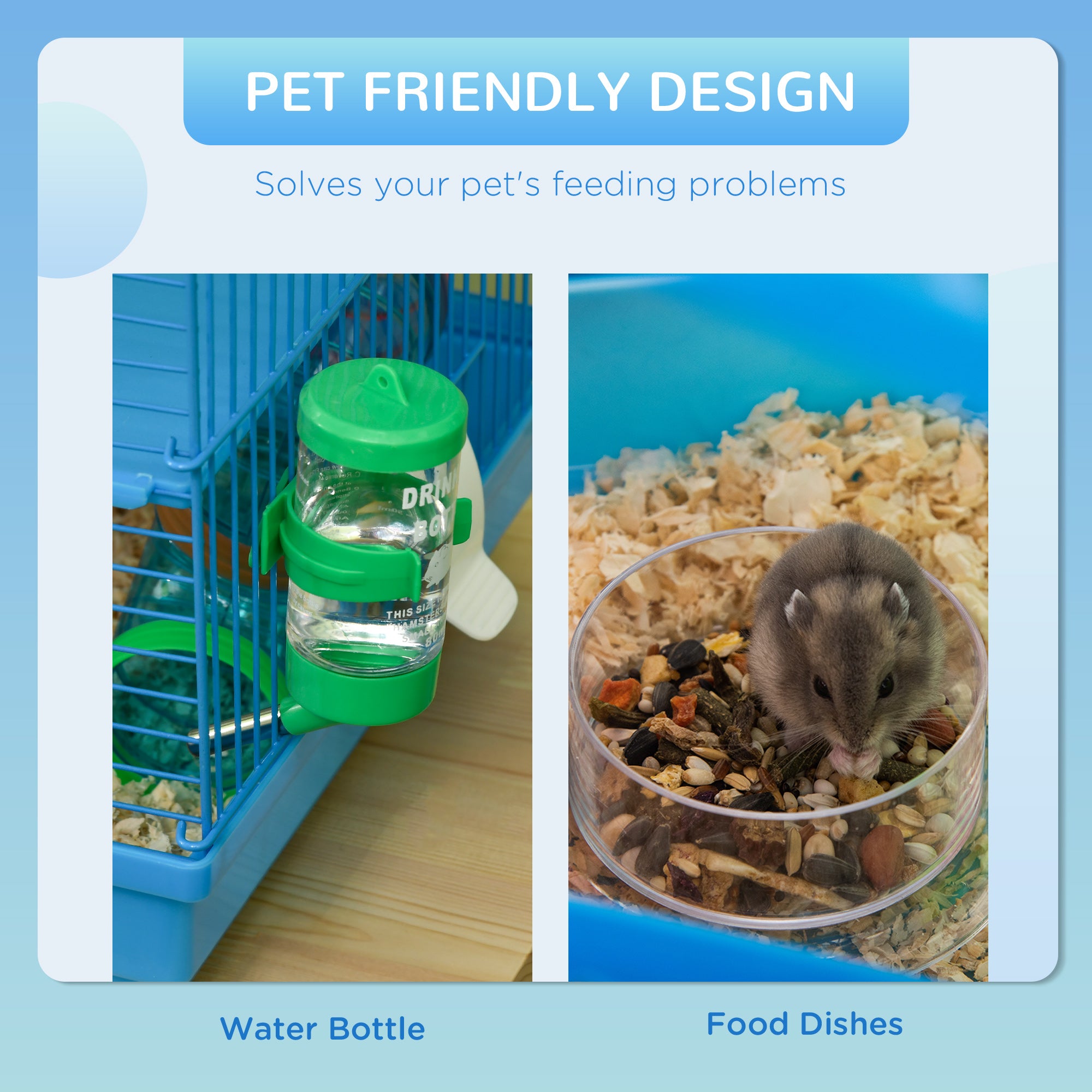 Hamster Cage, 5 Tier Carrier Habitat from MotivePets for pet comfort, care and everyday use