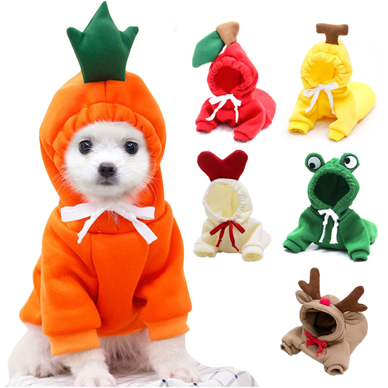Cute Fruit Fleece Dog Hoodies from MotivePets for pet comfort, care and everyday use