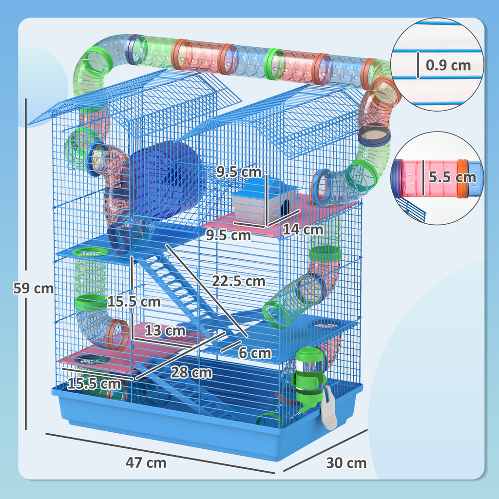 Hamster Cage, 5 Tier Carrier Habitat from MotivePets for pet comfort, care and everyday use