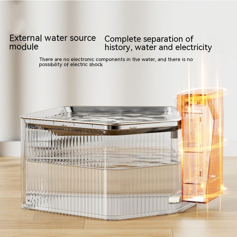 Pet Stainless Steel Induction Water Fountain from MotivePets for pet comfort, care and everyday use