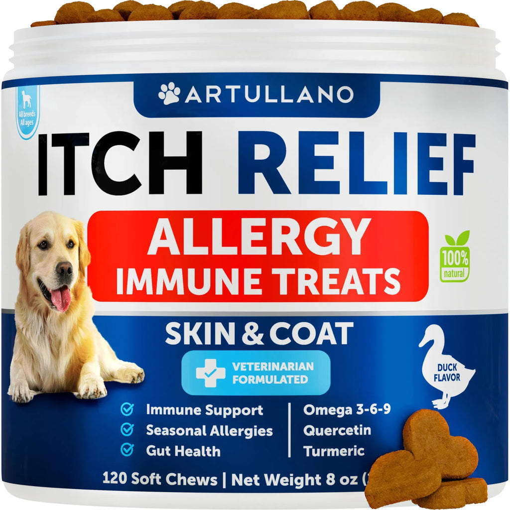Artullano Itch Relief Allergy Immune Treats from MotivePets for pet comfort, care and everyday use