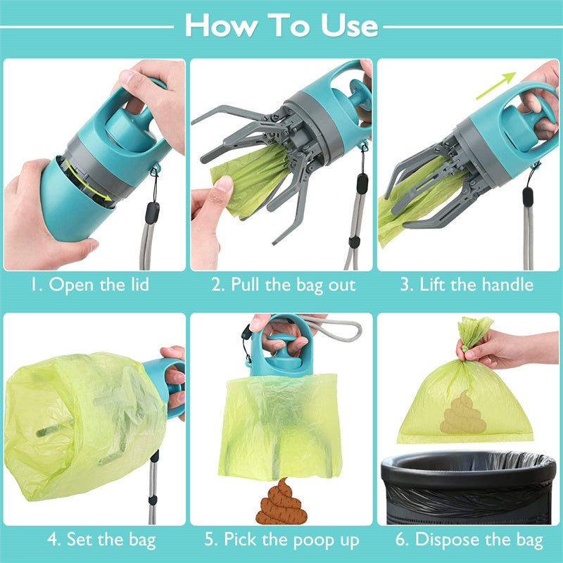 Portable Eight-Claw Pooper Scooper from MotivePets for pet comfort, care and everyday use