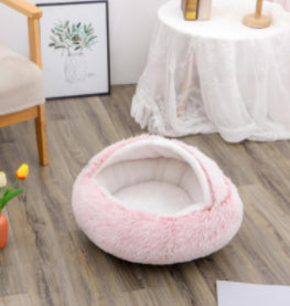 2-in-1 Ultra-Plush Round Cave Bed from MotivePets for pet comfort, care and everyday use