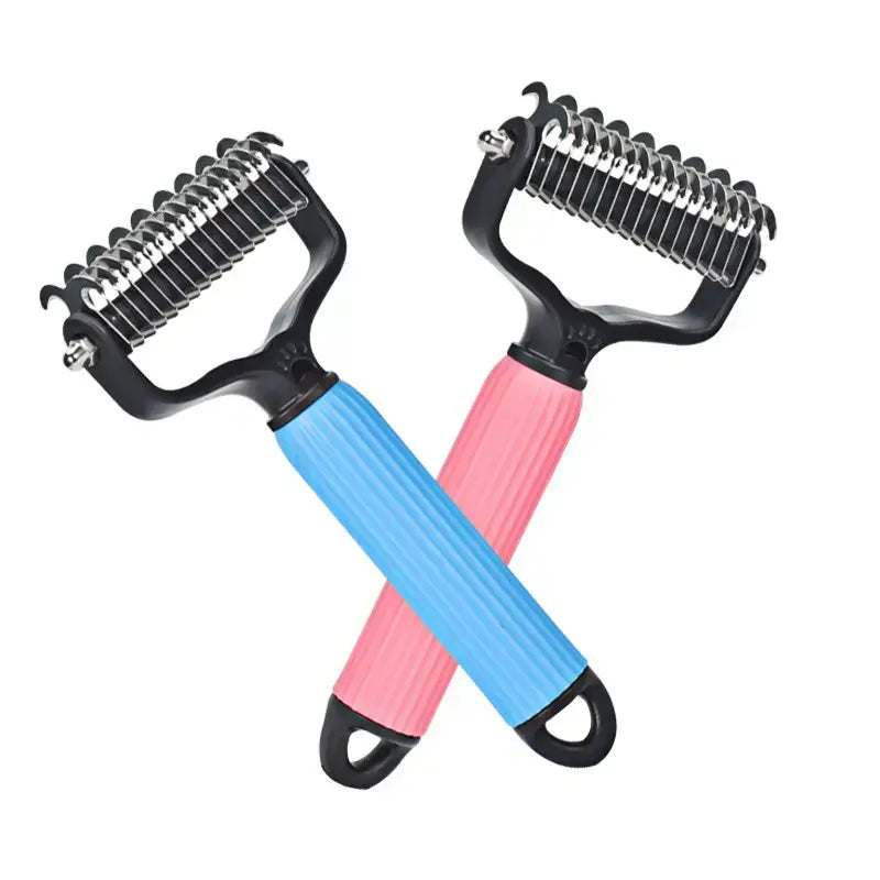 Pet Detangling Comb - Double-Sided Stainless Steel, All Coat Types from MotivePets for pet comfort, care and everyday use