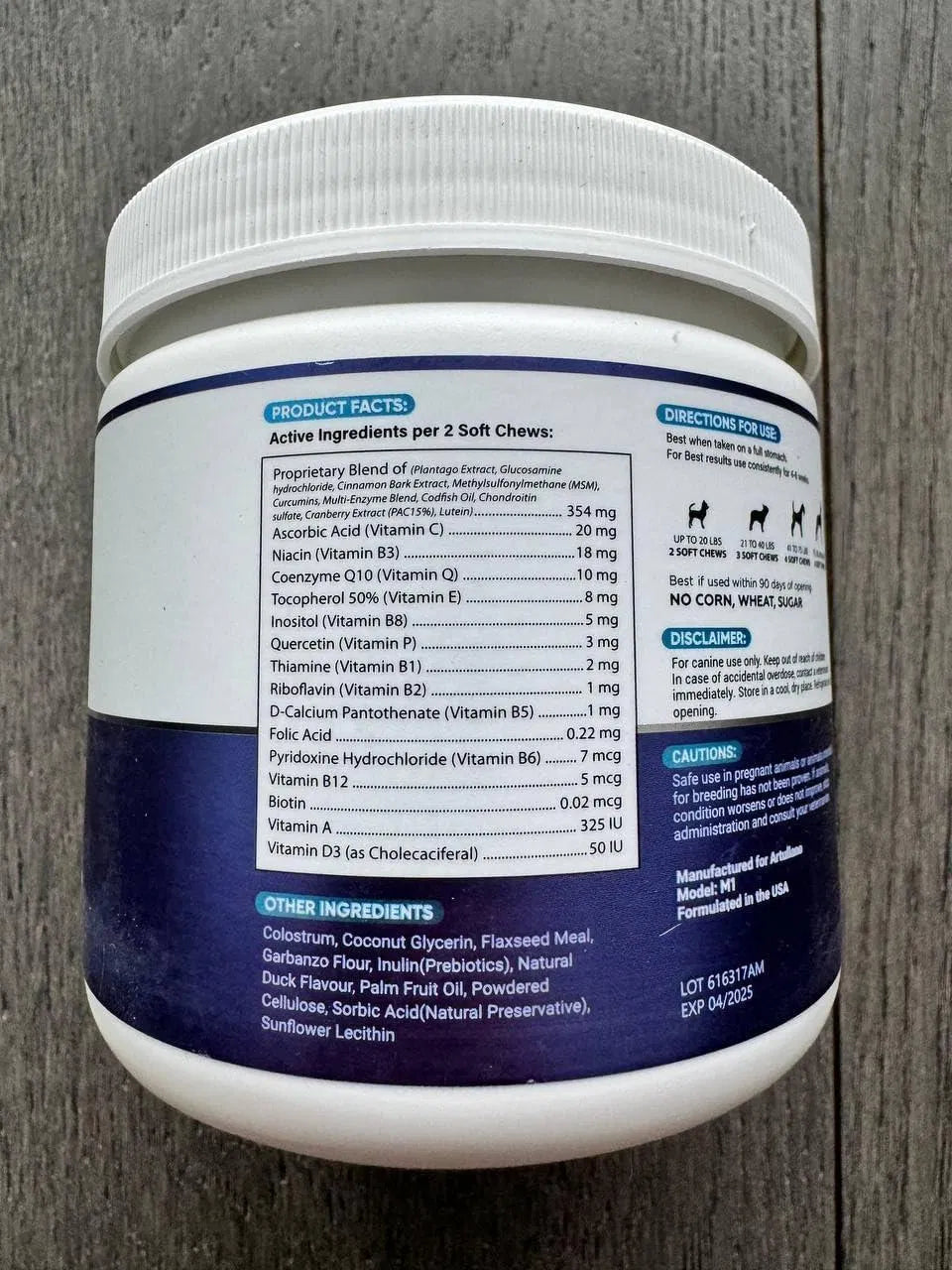 Artullano 20-in-1 Advanced Multivitamin from MotivePets for pet comfort, care and everyday use