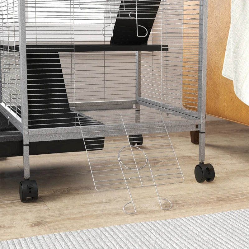 PawHut Rolling Small Animal Cage with Hammock from MotivePets for pet comfort, care and everyday use
